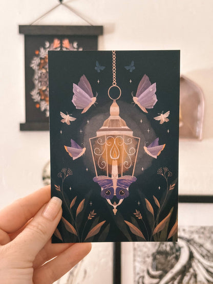 Lantern Print Co. - Postcard - Moth to Lanterns