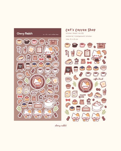 Cherry Rabbit - Sticker Sheet - Cat's Coffee Shop