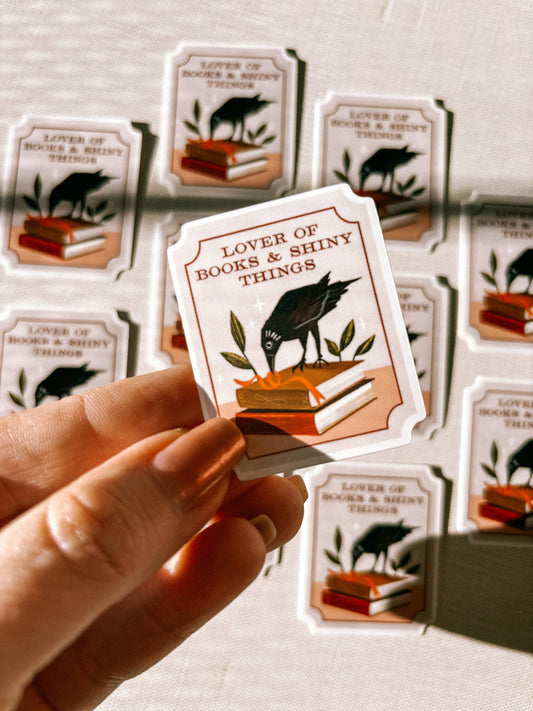 Lantern Print Co. - Vinyl Sticker - Bookish Crow