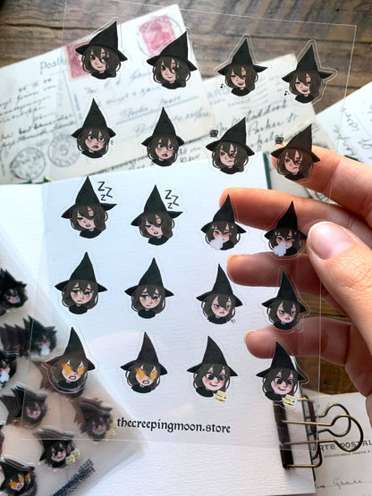 The Creeping Moon - Sticker Sheet - Little Witch Mood Stickers