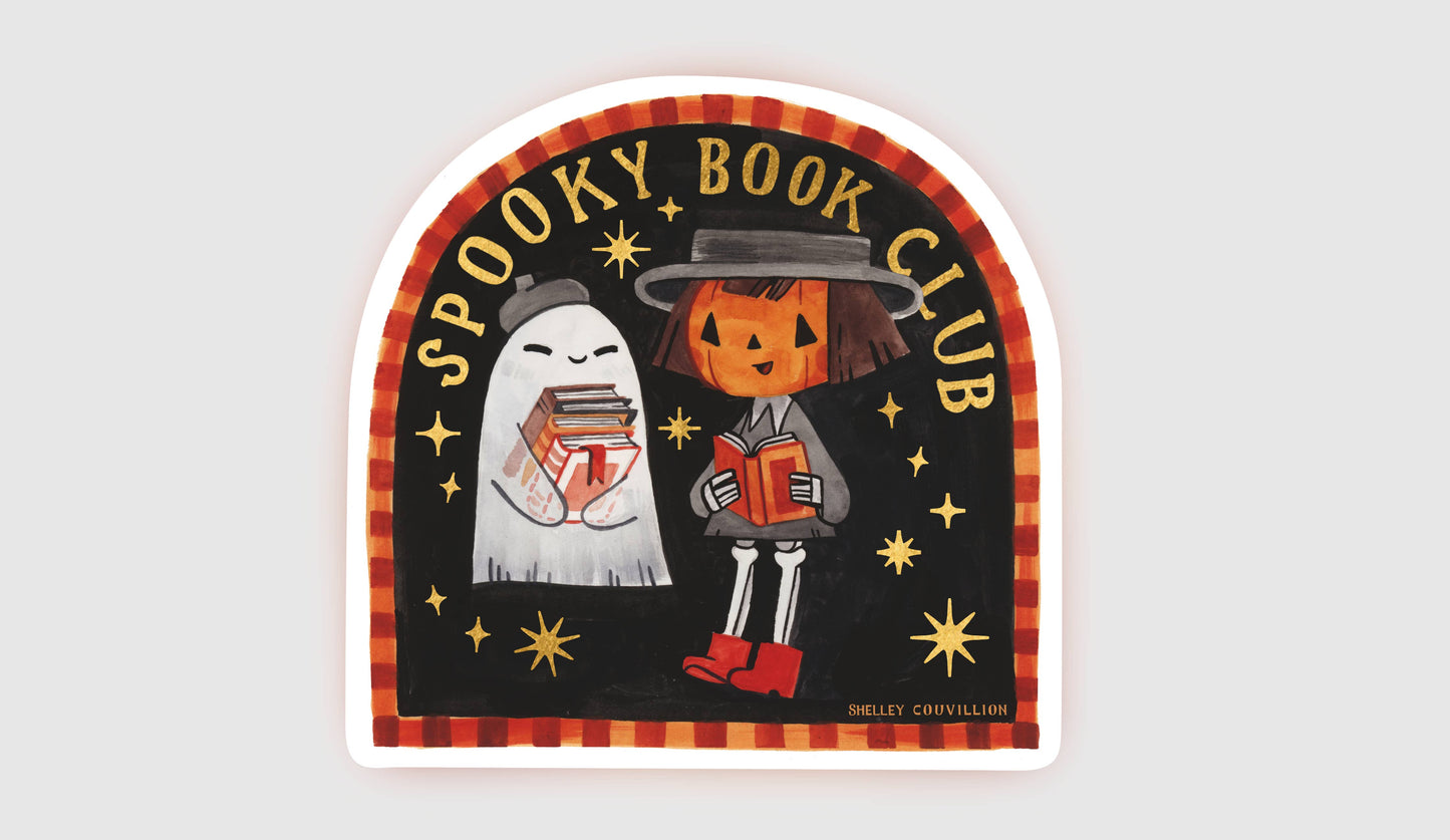 Book Moth Press - Sticker - Spooky Book Club