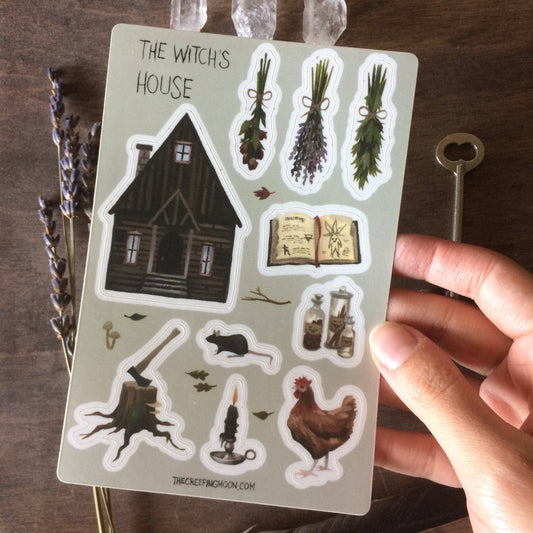 The Creeping Moon - Sticker Sheet - The Witch's House