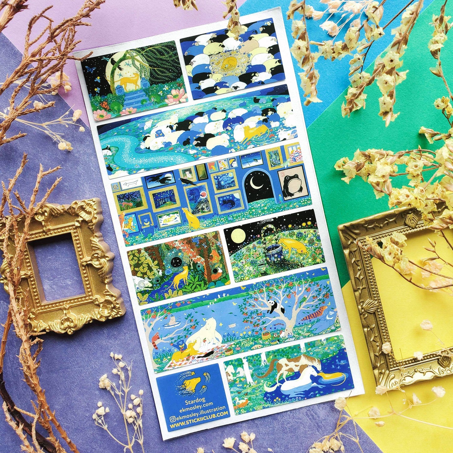 STICKII - Sticker Sheet - EK Mosley Illustration - Stardog’s Stellar Adventures