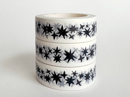 Book Moth Press - Washi Tape - Black and White Stars
