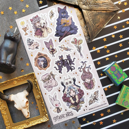 STICKII - Sticker Sheet - Madie Arts - Curious Cat Coven