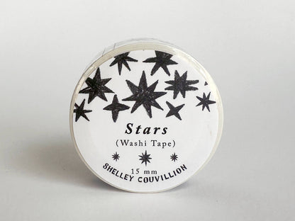 Book Moth Press - Washi Tape - Black and White Stars