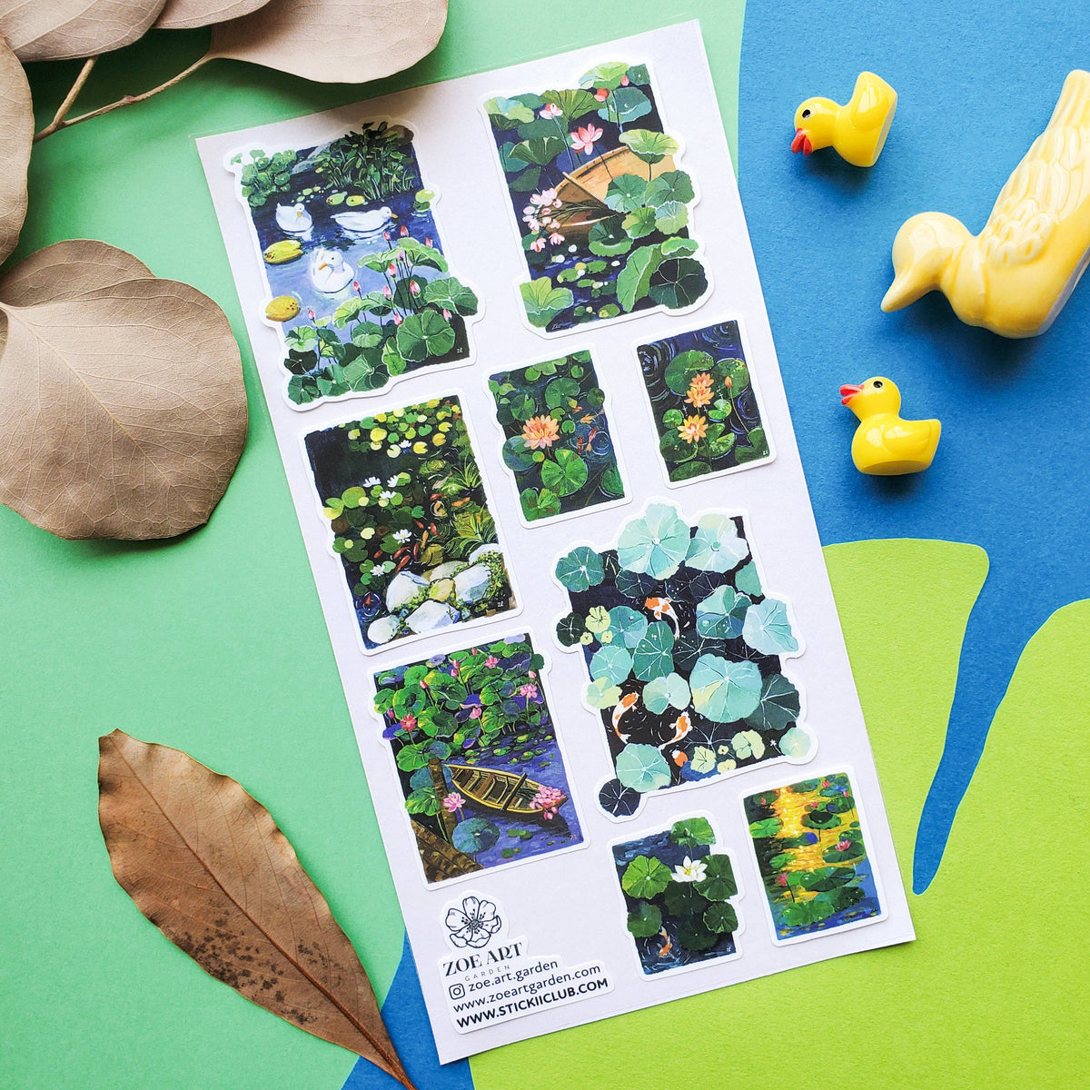 STICKII - Sticker sheet - Zoe Art Garden - Pond Hopping