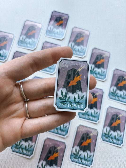Lantern Print Co. - Holographic Sticker - Tower Tarot Card