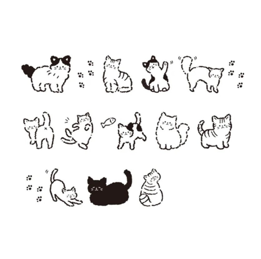 Kamio Japan - Coro-re Plus - Roller Stamp - Cat