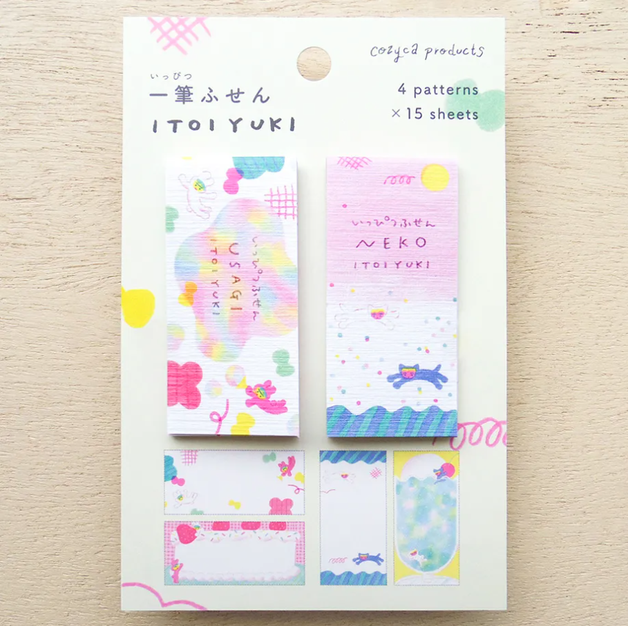 Cozyca - One-Line Sticky Notes - Itoi Yuki - Usagi / Neko