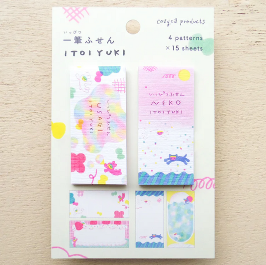 Cozyca - One-Line Sticky Notes - Itoi Yuki - Usagi / Neko