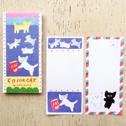 Cozyca - One-Line Sticky Notes - Reiko Tada - C is for Cat / The Good Dogs