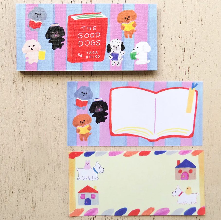 Cozyca - One-Line Sticky Notes - Reiko Tada - C is for Cat / The Good Dogs