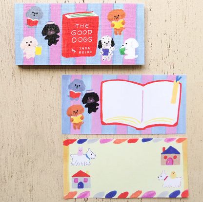 Cozyca - One-Line Sticky Notes - Reiko Tada - C is for Cat / The Good Dogs