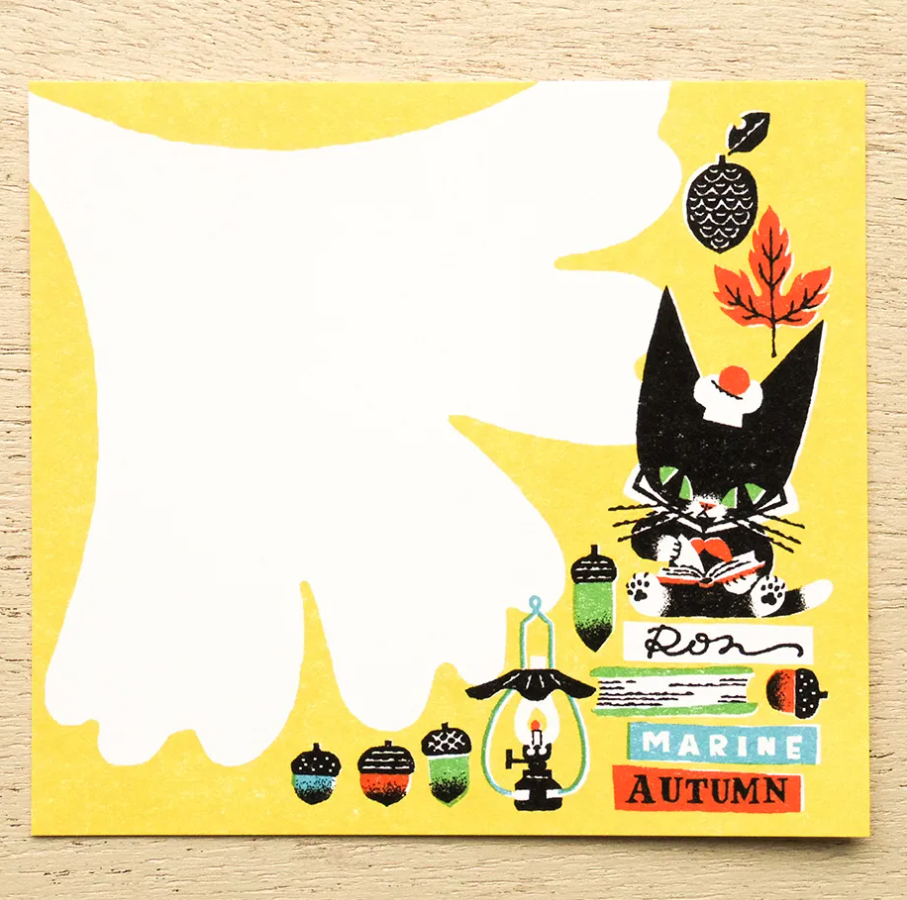 Cozyca - Block Memo Pad - Kuroneko Design - My Little Teo