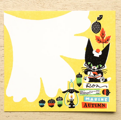 Cozyca - Block Memo Pad - Kuroneko Design - My Little Teo