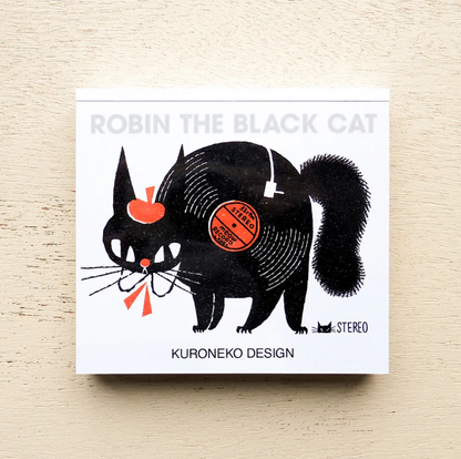 Cozyca - Block Memo Pad - Kuroneko Design - Robin the Black Cat
