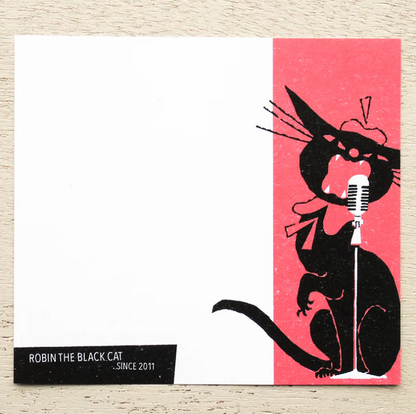 Cozyca - Block Memo Pad - Kuroneko Design - Robin the Black Cat