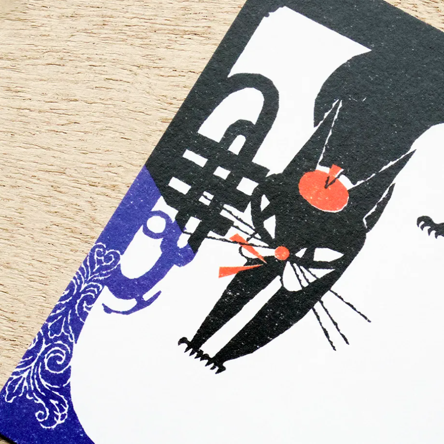 Cozyca - Block Memo Pad - Kuroneko Design - Robin the Black Cat