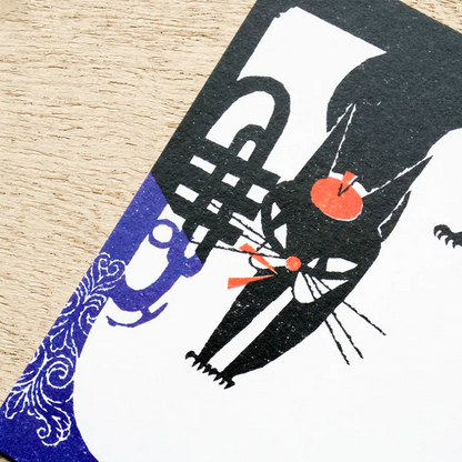 Cozyca - Block Memo Pad - Kuroneko Design - Robin the Black Cat