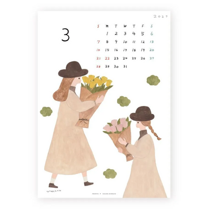 Cozyca x Necktie - 2027 Wall Calendar