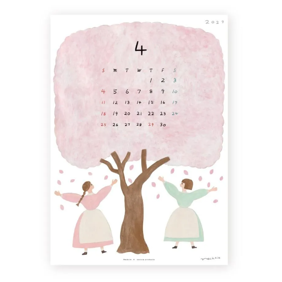 Cozyca x Necktie - 2027 Wall Calendar