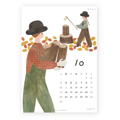 Cozyca x Necktie - 2027 Wall Calendar