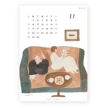 Cozyca x Necktie - 2027 Wall Calendar