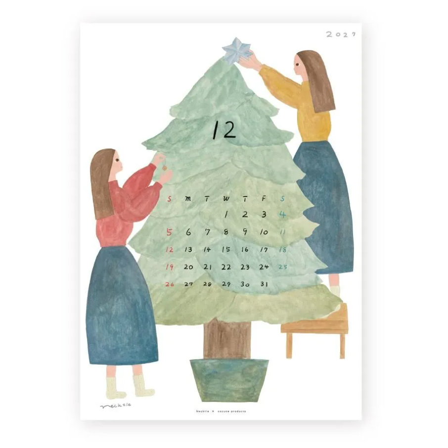 Cozyca x Necktie - 2027 Wall Calendar