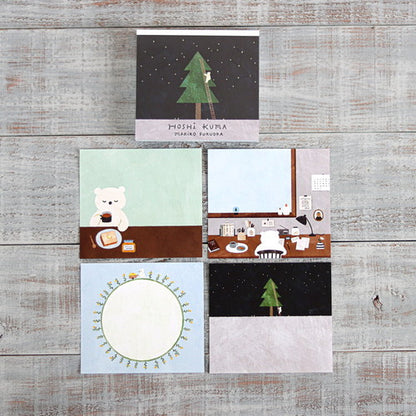 Cozyca - Block Memo Pad - Mariko Fukuoka - Hoshikuma / Star Bear