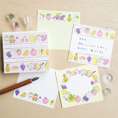 Cozyca - Block Memo Pad - Heisuke Kitazawa - Everyone Carrying Fruit