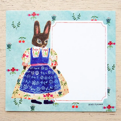 Cozyca - Block Memo Pad - Aiko Fukawa - Flower and Animals