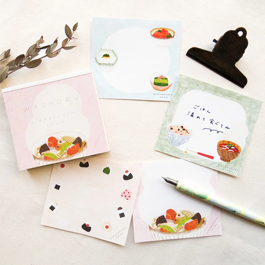 Cozyca - Block Memo Pad - Kano Hirabayashi - Washoku