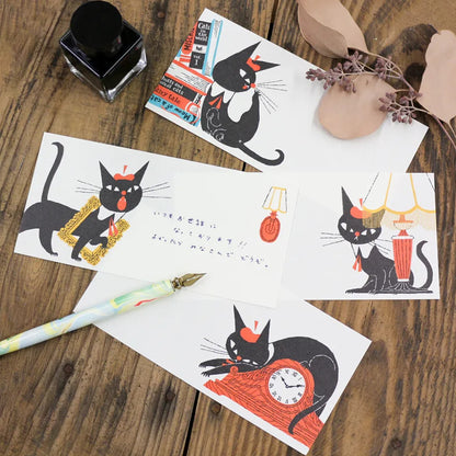 Cozyca - Notepad - Kuroneko Design - Robin the Black Cat - Design A