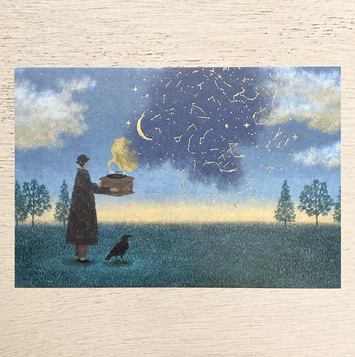 Cozyca - Foil-Stamped Postcard - Akira Kusaka - Nocturne Radio