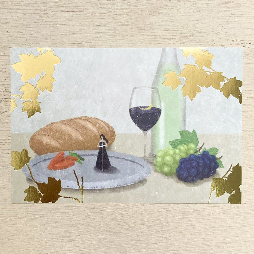 Cozyca - Foil-Stamped Postcard - Akira Kusaka - Harvest Festival