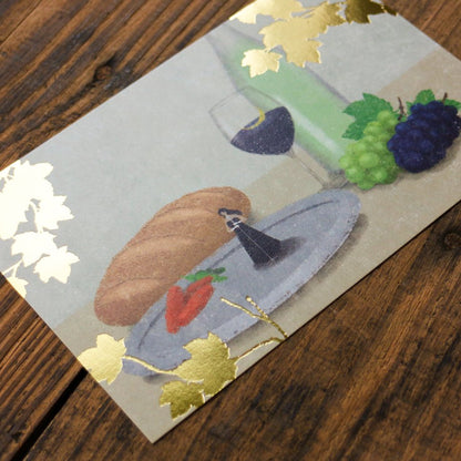 Cozyca - Foil-Stamped Postcard - Akira Kusaka - Harvest Festival