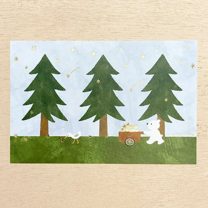Cozyca - Foil-Stamped Postcard - Mariko Fukuoka - Star Bear