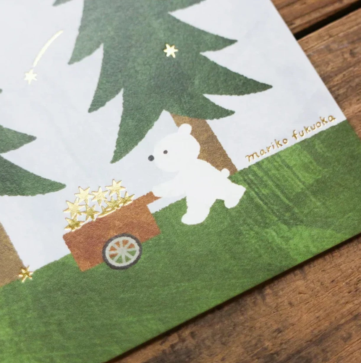 Cozyca - Foil-Stamped Postcard - Mariko Fukuoka - Star Bear
