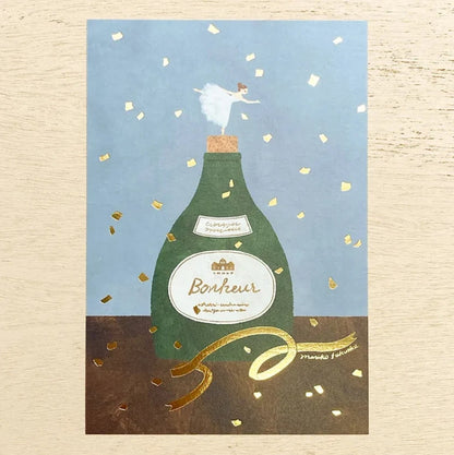Cozyca - Foil-Stamped Postcard - Mariko Fukuoka - Dance
