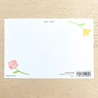 Cozyca - Foil-Stamped Postcard - Mariko Fukuoka - Vase