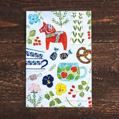 Cozyca - Foil-Stamped Postcard - Midori Asano - Relaxing Life