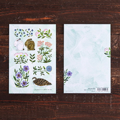 Cozyca - Foil-Stamped Postcard - Midori Asano - Fleur