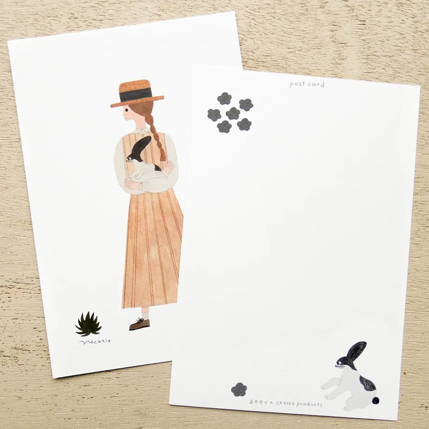 Cozyca - Postcard Book - Necktie - Rabbit Guitar