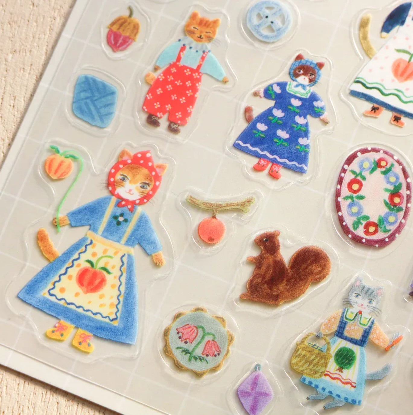 Cozyca - Aiko Fukawa - Cats and Buttons Stickers