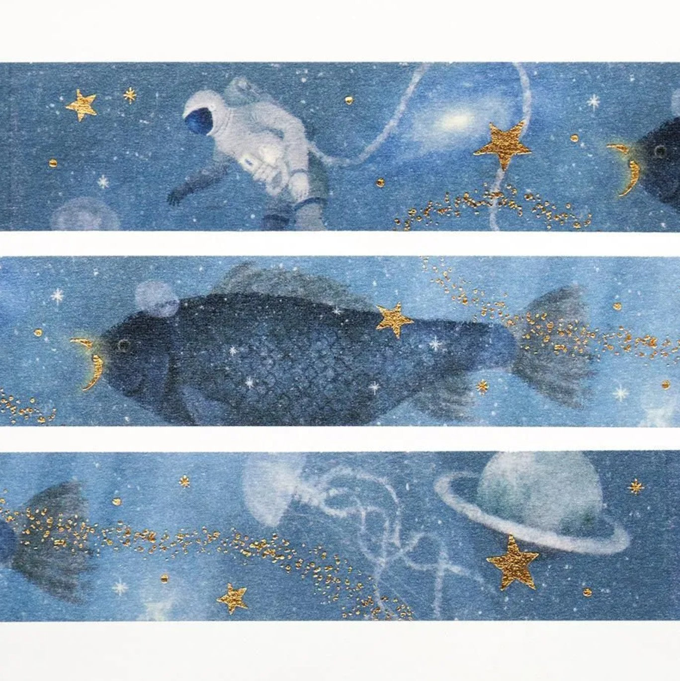 Cozyca - Foil-Stamped Washi Tape - Akira Kusaka - Deep Blue