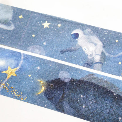 Cozyca - Foil-Stamped Washi Tape - Akira Kusaka - Deep Blue