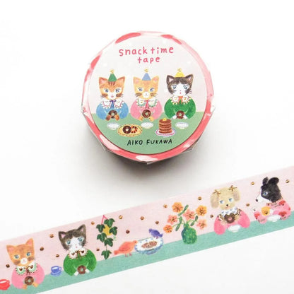 Cozyca - Foil-Stamped Washi Tape - Aiko Fukawa - Snack Time
