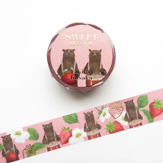 Cozyca - Foil-Stamped Washi Tape - Akira Kusaka - Sweet Beat