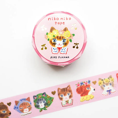 Cozyca - Foil-Stamped Washi Tape - Aiko Fukawa - Niko Niko